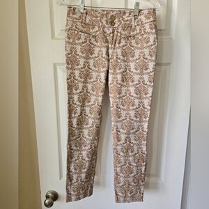 Anthropologie Brocade Cropped Pants, 0